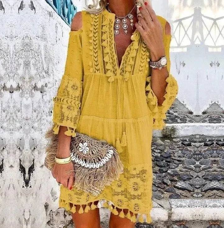 Crochet Lace Boho Dress - The Witchy Gypsy