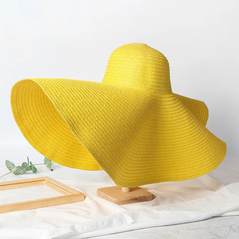 Large Wide Brim Sun Hats, Oversized Travel Straw Hat