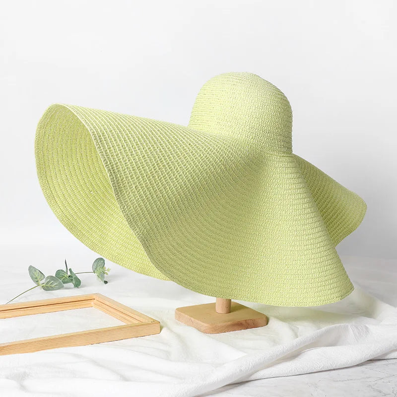 Large Wide Brim Sun Hats, Oversized Travel Straw Hat