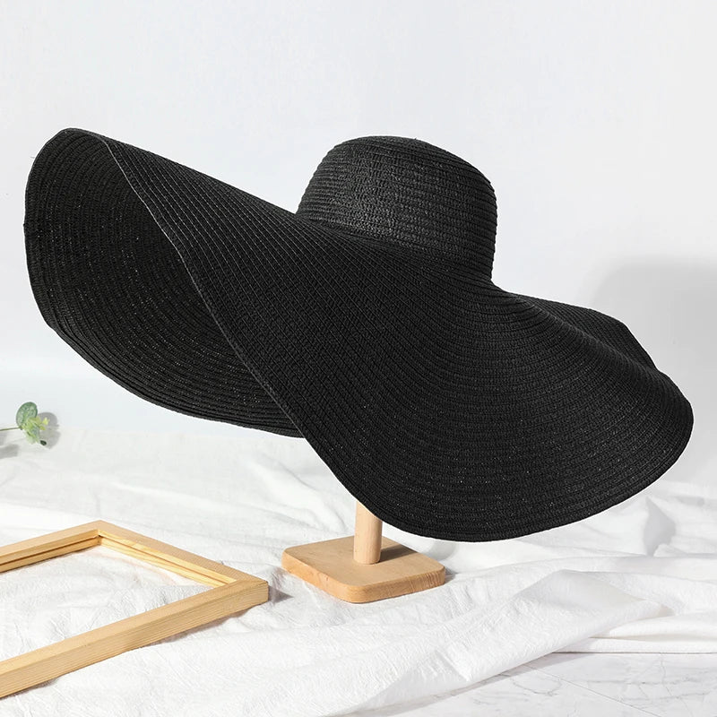 Large Wide Brim Sun Hats, Oversized Travel Straw Hat