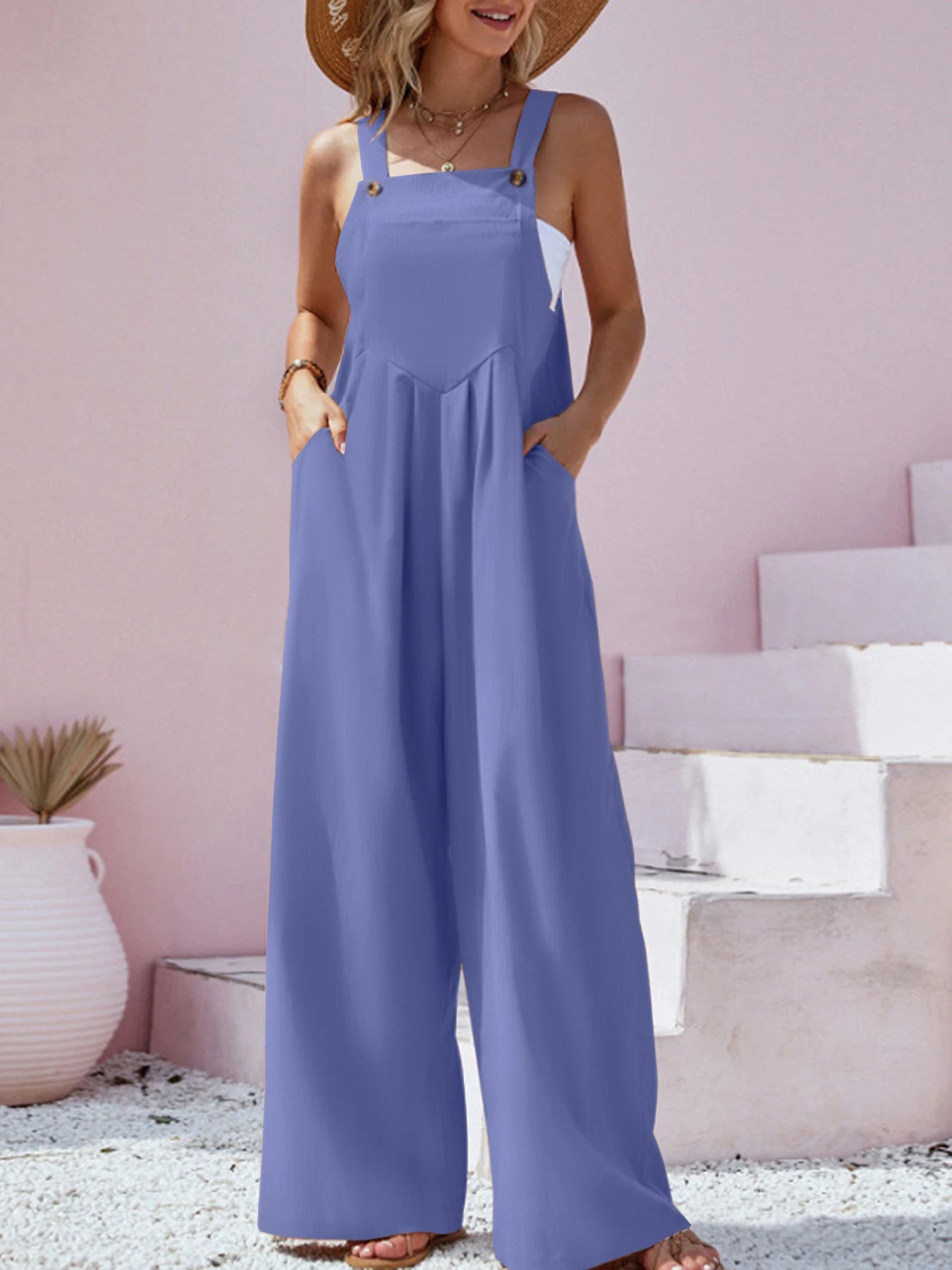 Casual Wide Leg Jumpsuits, Boho Ethnic Fashion, Summer Party outfit, Garden overalls - The Witchy Gypsy