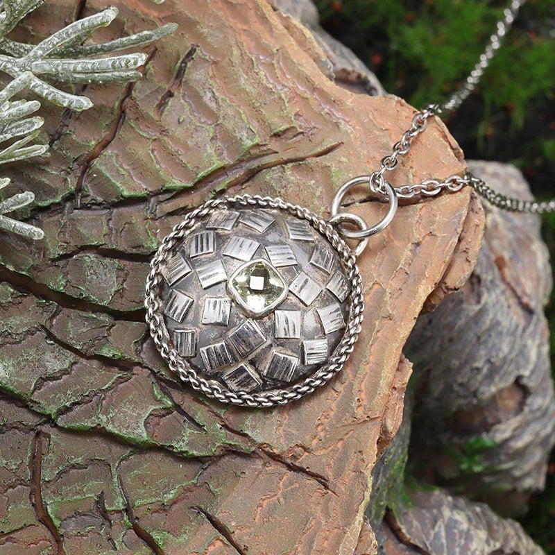Exquisite Gem-Set Sunflower Necklace Pendant, Charm Jewelry Commemorative Gift