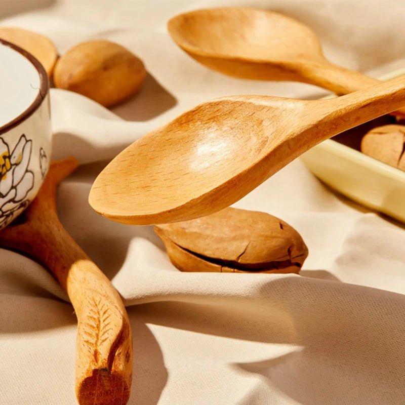 Charming Boho Branch Spoon, Natural Wood Mixing Spoon