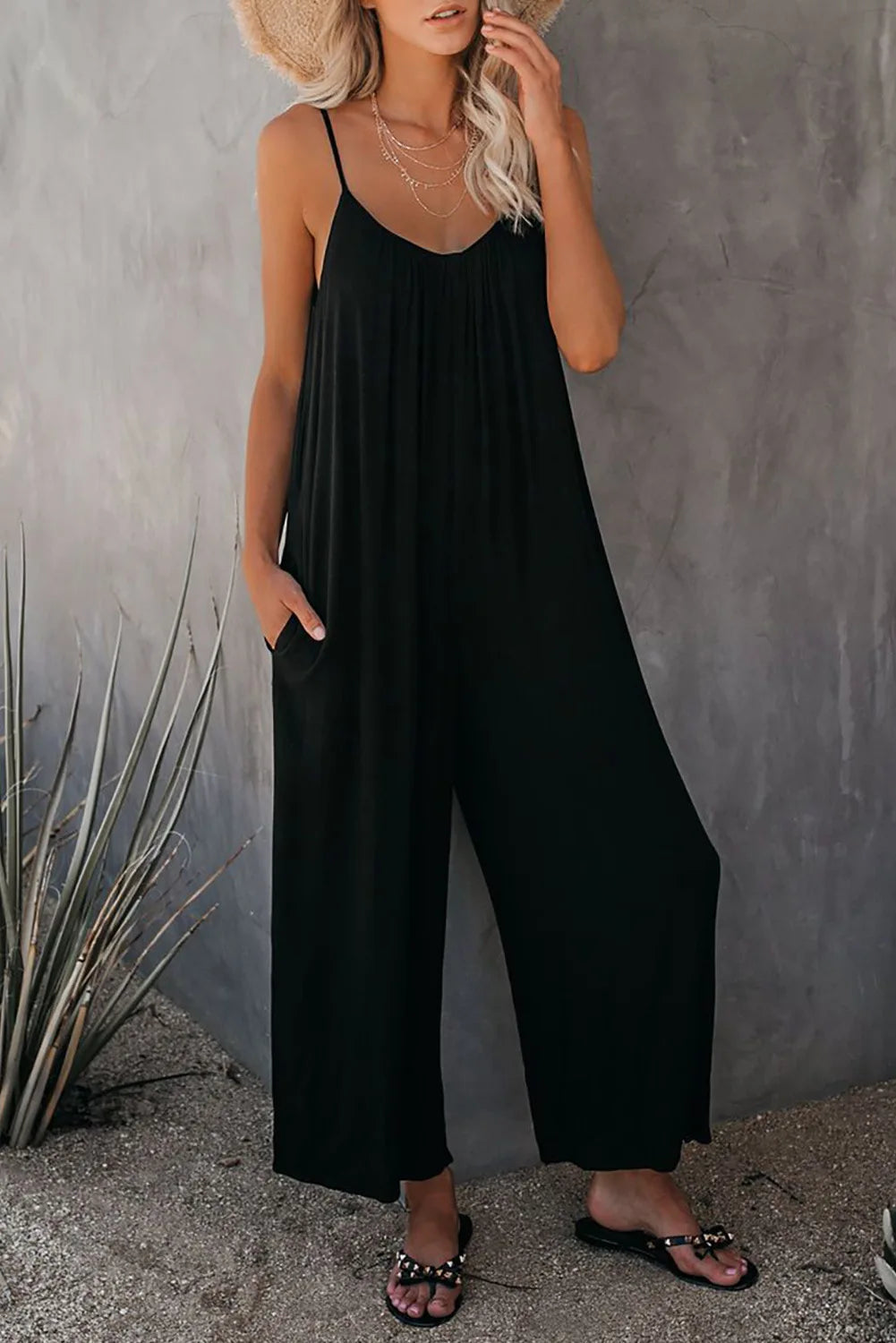 Casual Pocket Jumpsuit, Boho Suspender jumpsuit, Summer Garden outfit- The Witchy Gypsy