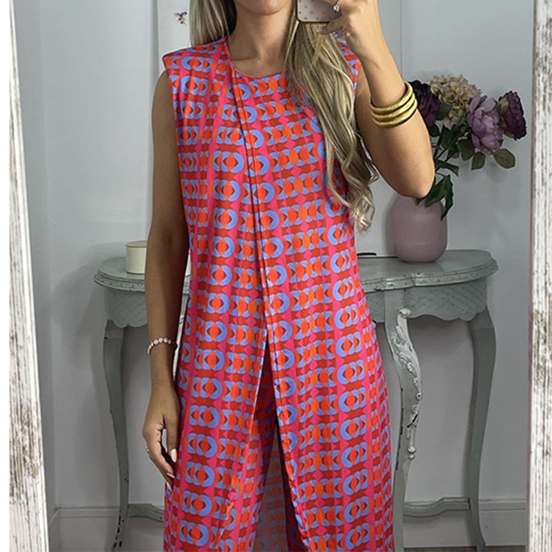 Casual Two Piece Pant Suit, Casual Ladies Pant set, Bohemian Fasion