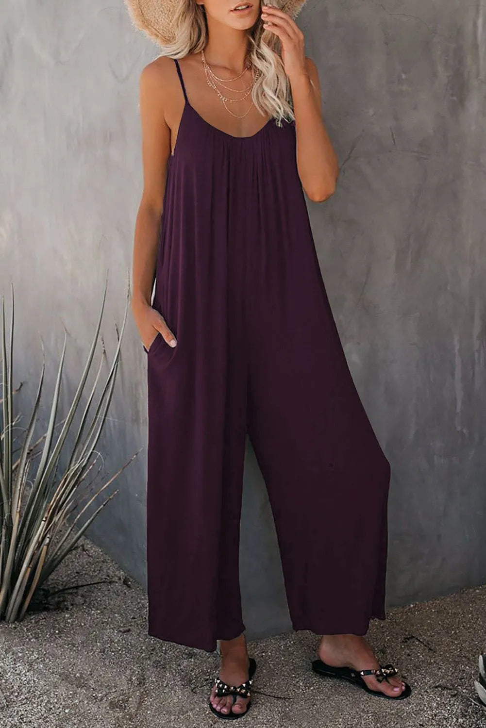 Casual Pocket Jumpsuit, Boho Suspender jumpsuit, Summer Garden outfit - The Witchy Gypsy