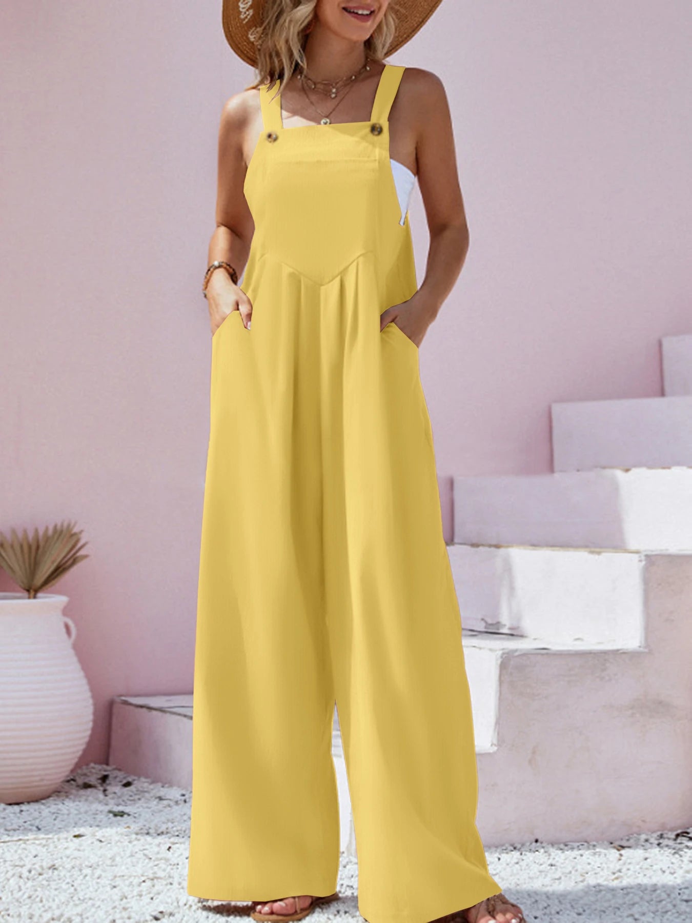 Casual Wide Leg Jumpsuits, Boho Ethnic Fashion, Summer Party outfit, Garden overalls - The Witchy Gypsy