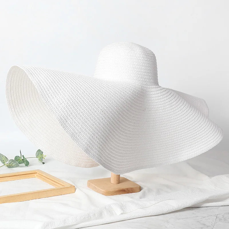 Large Wide Brim Sun Hats, Oversized Travel Straw Hat