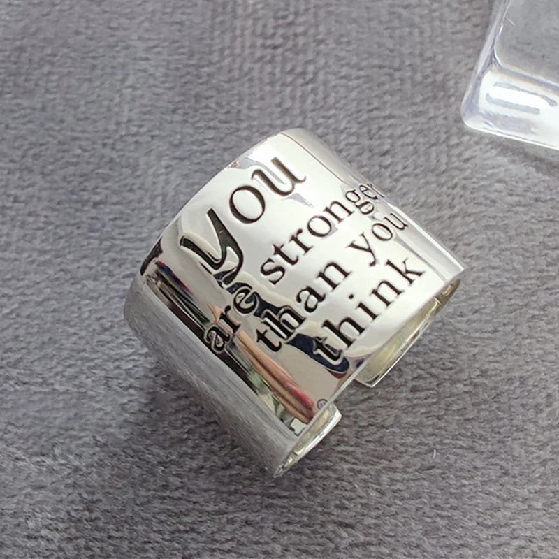 "You are Stronger Than you Think" Silver Ring - The Witchy Gypsy