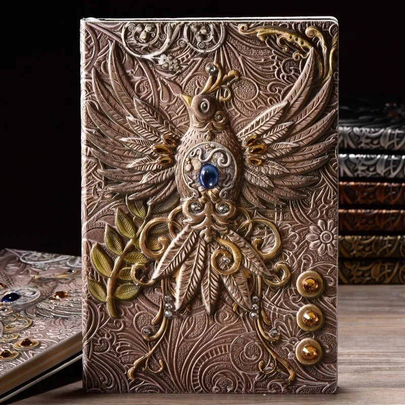 Vintage Embossed Leather Printing Travel Diary - The Witchy Gypsy