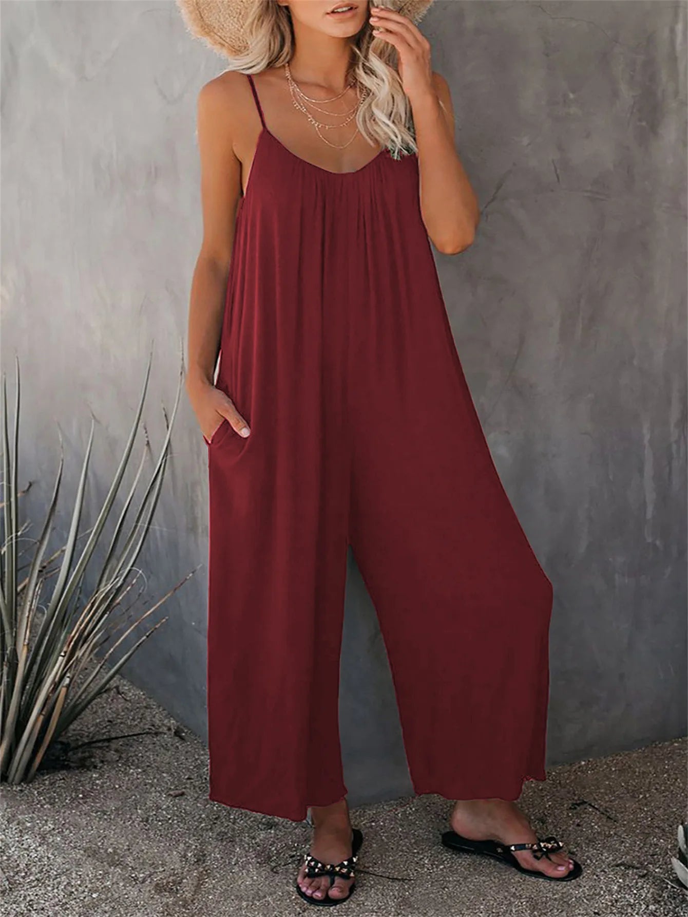 Casual Pocket Jumpsuit, Boho Suspender jumpsuit, Summer Garden outfit - The Witchy Gypsy