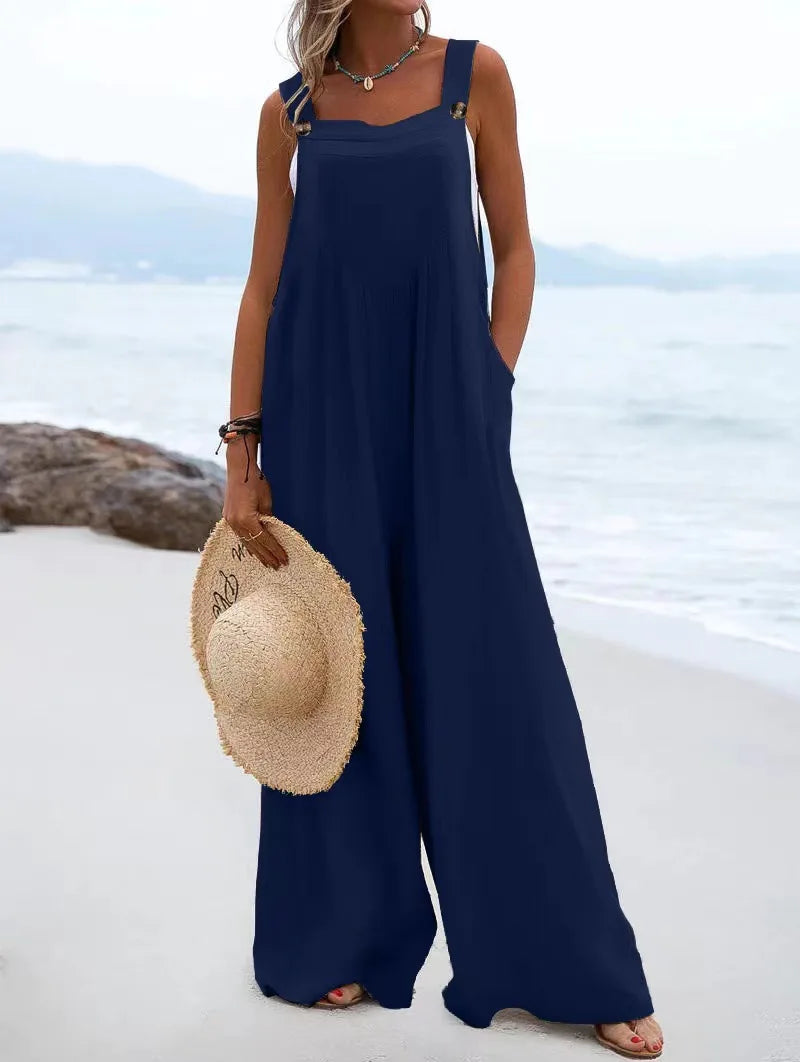 Casual Wide Leg Jumpsuits, Boho Ethnic Fashion, Summer Party outfit, Garden overalls - The Witchy Gypsy