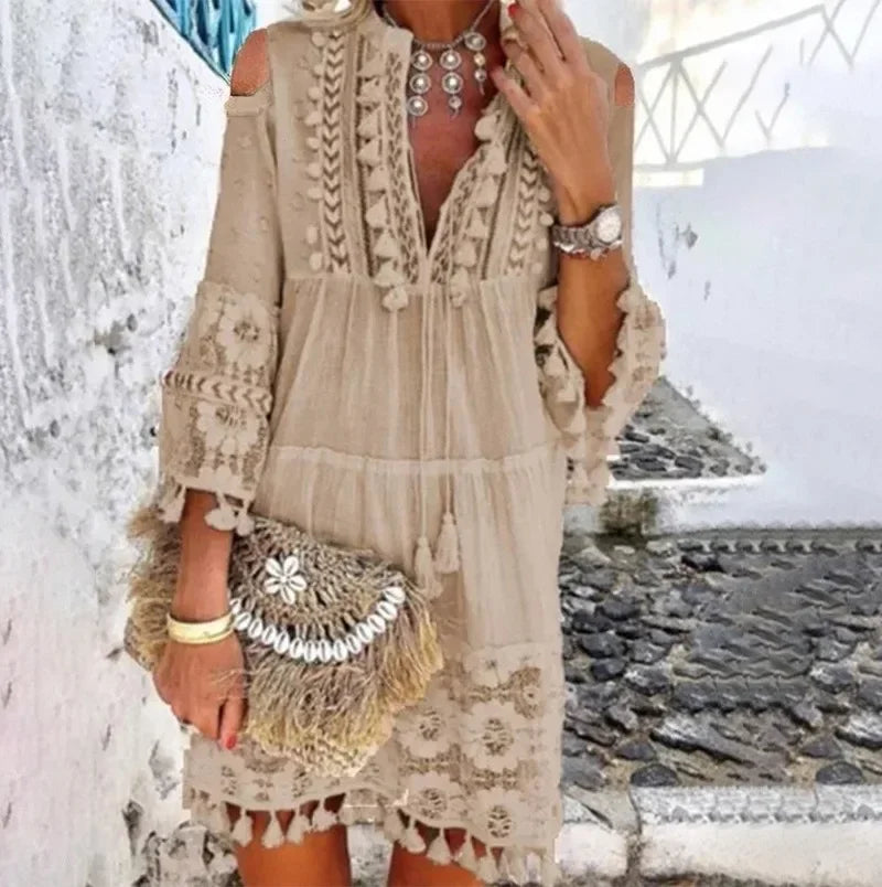 Crochet Lace Boho Dress - The Witchy Gypsy