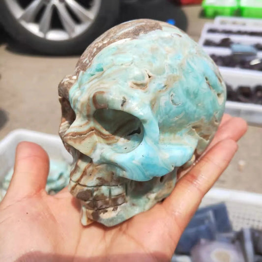 Natural Rare Crystal Healing Heteropolar Ore Skull - The Witchy Gypsy
