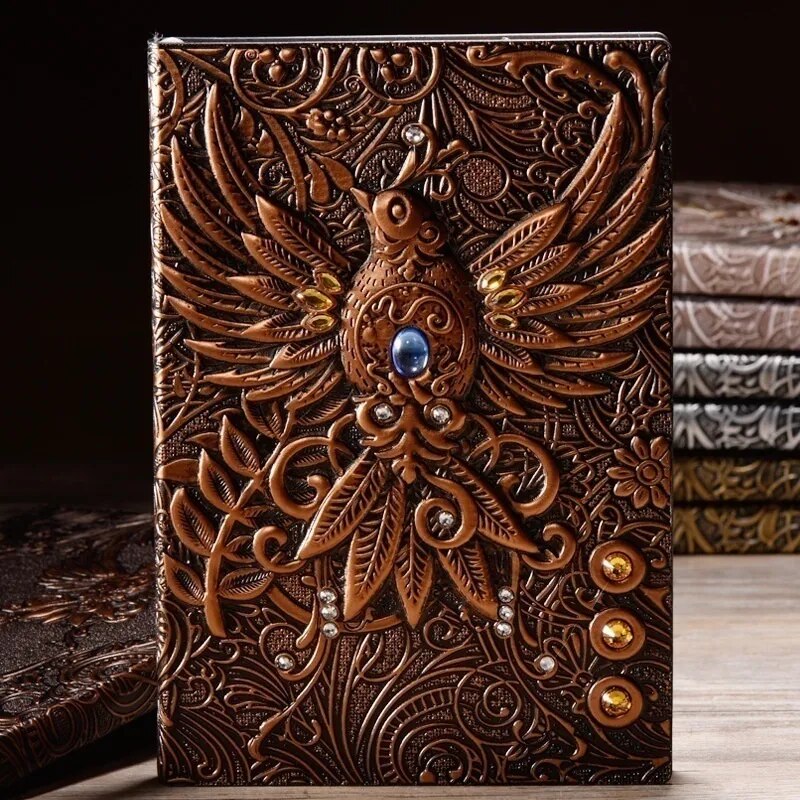 Vintage Embossed Leather Printing Travel Diary - The Witchy Gypsy