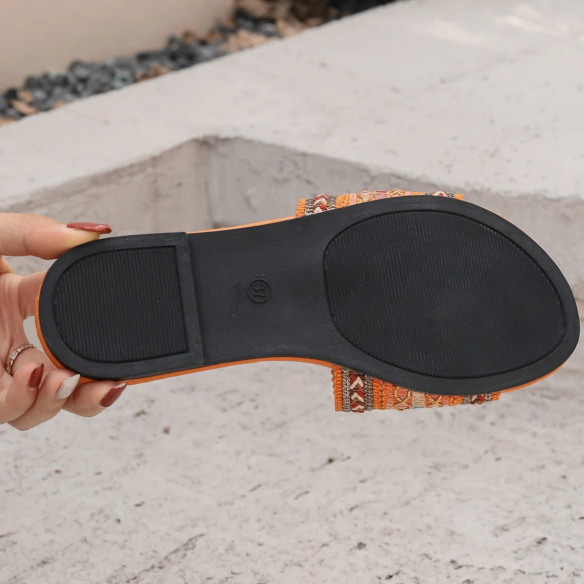 Ethnic Bohemian Open Toe Flat Sandals, 2025 Comfortable summer Flats