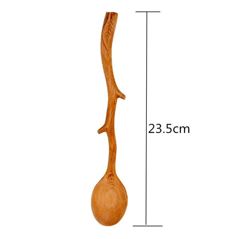 Charming Boho Branch Spoon, Natural Wood Mixing Spoon