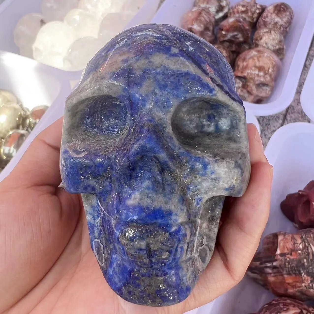 Natural lapis lazuli Skull - The Witchy Gypsy