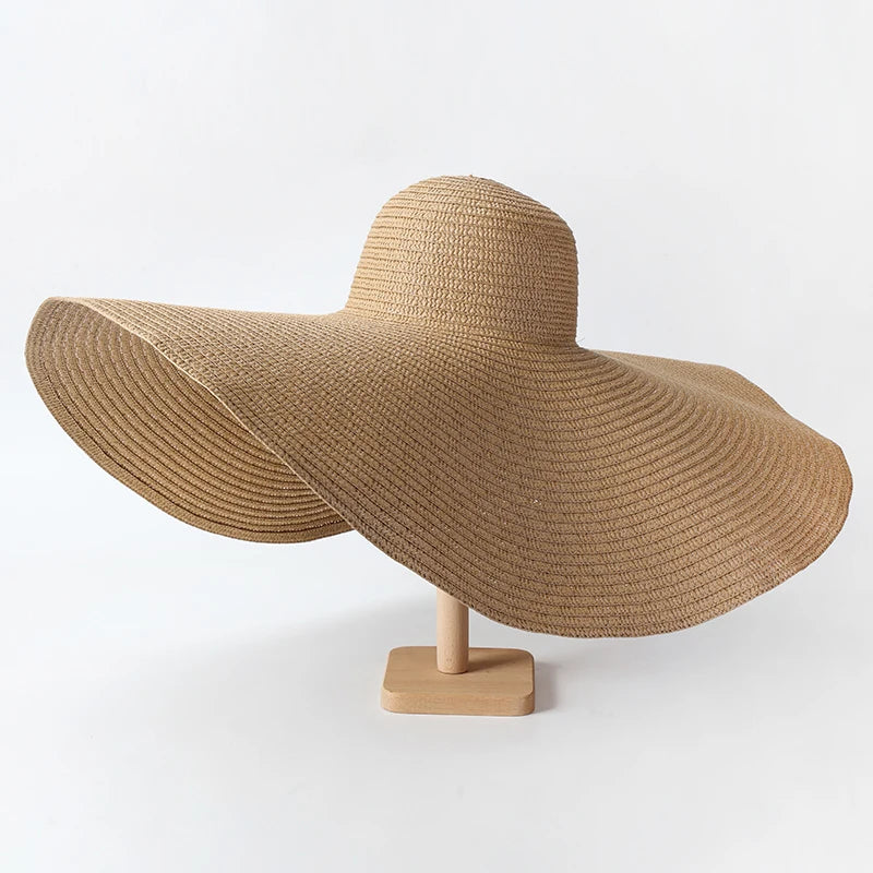 Large Wide Brim Sun Hats, Oversized Travel Straw Hat