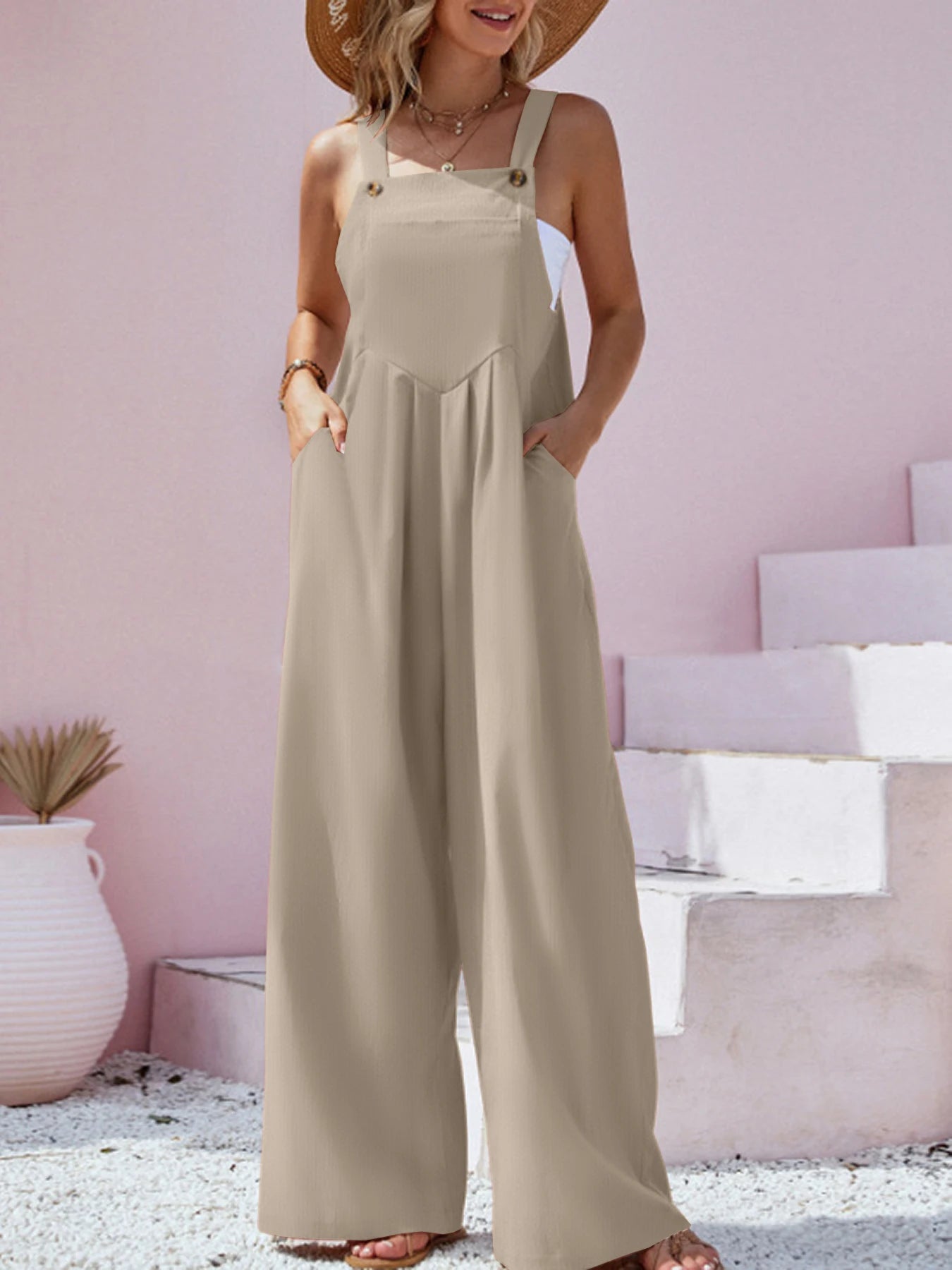 Casual Wide Leg Jumpsuits, Boho Ethnic Fashion, Summer Party outfit, Garden overalls - The Witchy Gypsy