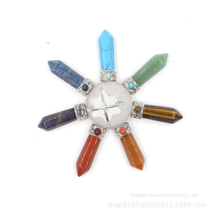 7 Stone Crystal Generator, Chakra Stones, Reiki Accessories- The Witchy Gypsy