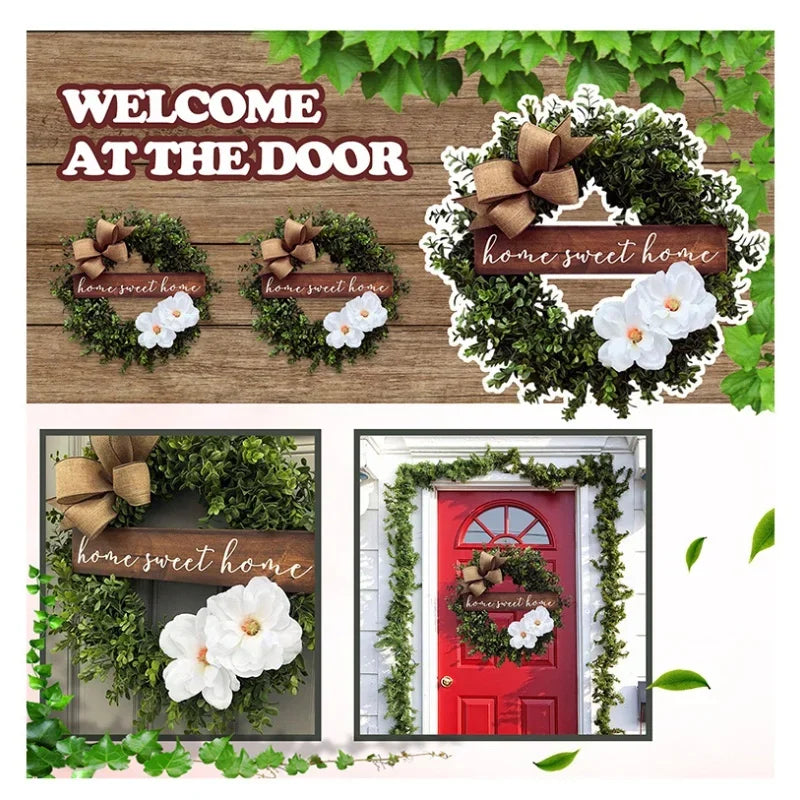 Christmas Wall Wreath, Small Fresh Flower Round Garland Door Hangers