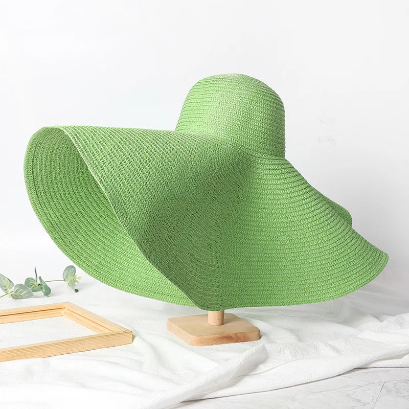 Large Wide Brim Sun Hats, Oversized Travel Straw Hat