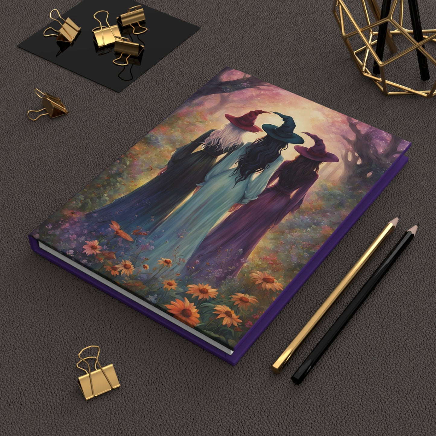 Sisterhood of the Witches Hardcover Journal Matte, Three Witches Coven 
