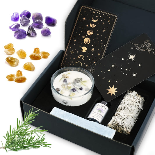 Spiritual Self Care Energy Gift Set, Chakra Meditation Accessories 