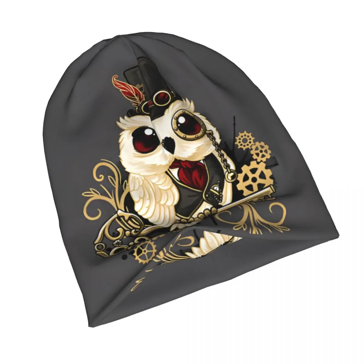 Steampunk Owl Beanie, Cute Owl Skullies