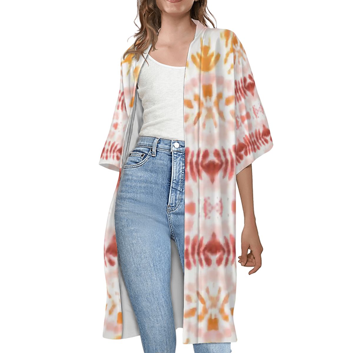 Sunny Tie Dye Cape: Boho Festival Cover-Up