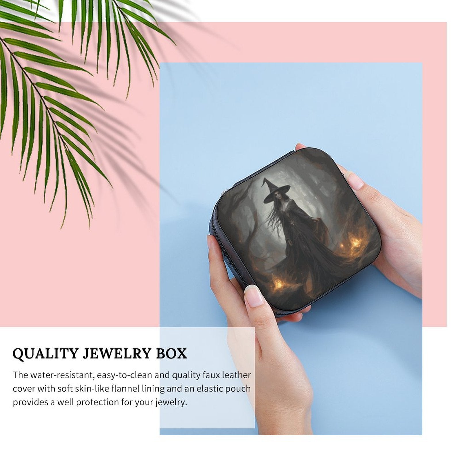 The Witch Portable Stackers Jewellery Box, Whimsical Woodland Witch Decorative Stash box