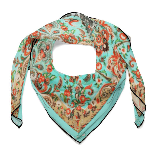 Turquoise in Paisley Scarf, a fabulous explosion of multicolored fun pattern!