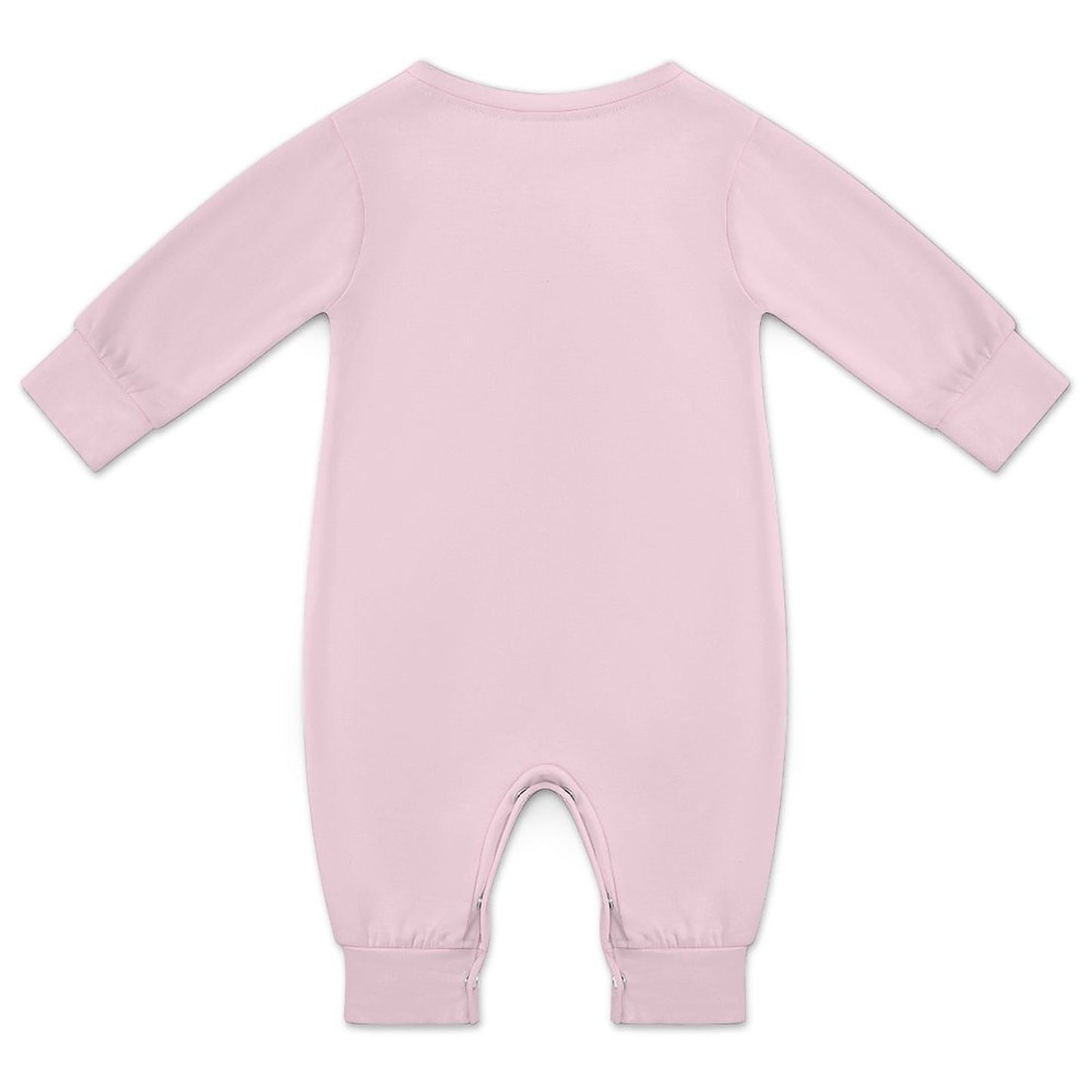Pink baby onesie on a white background