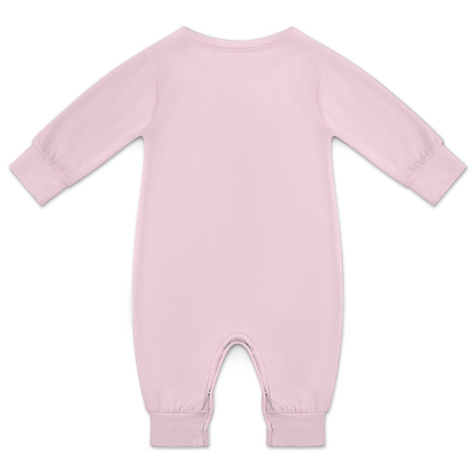 Pink baby onesie on a white background
