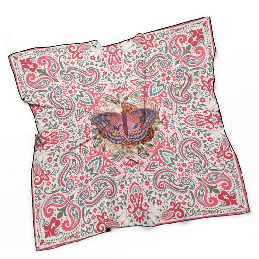 Witchy Floral Paisley Pink Lunamoth Scarf: the ultimate paisley party for your neck!