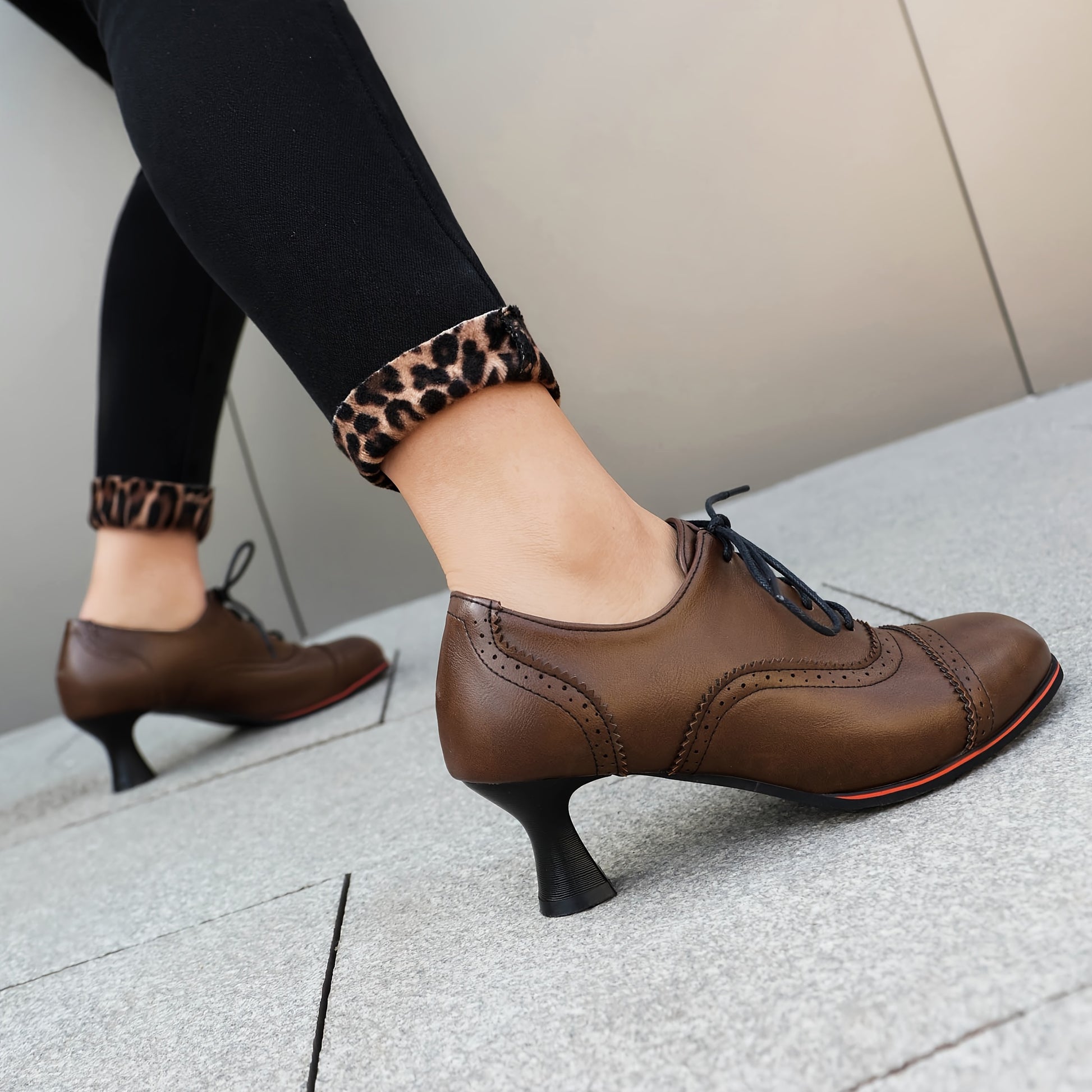 Women's Witchy Solid Color High Heels, Fashionable Lace Up Dress Pumps