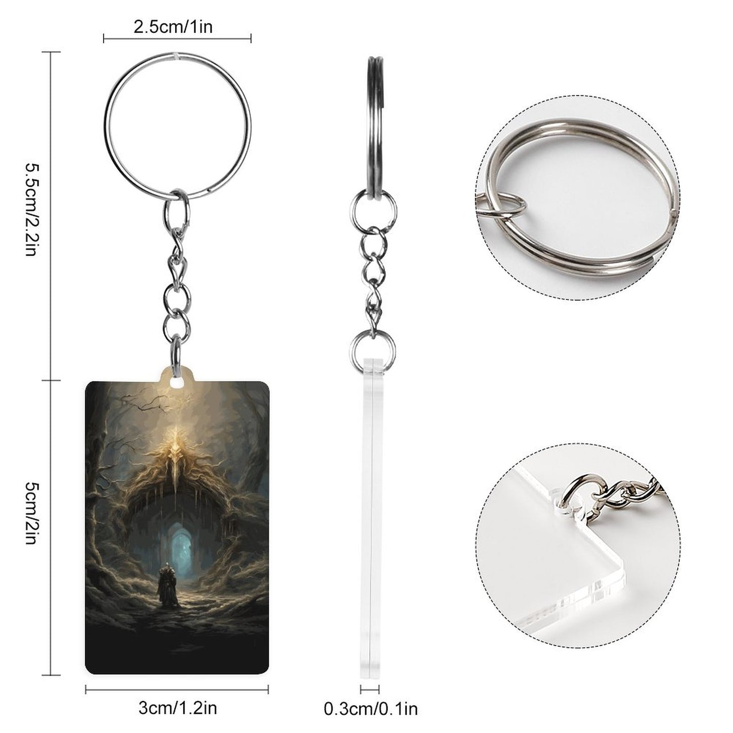 Elden Ring Warrior Acrylic Keychain (Dual-sided Printing)