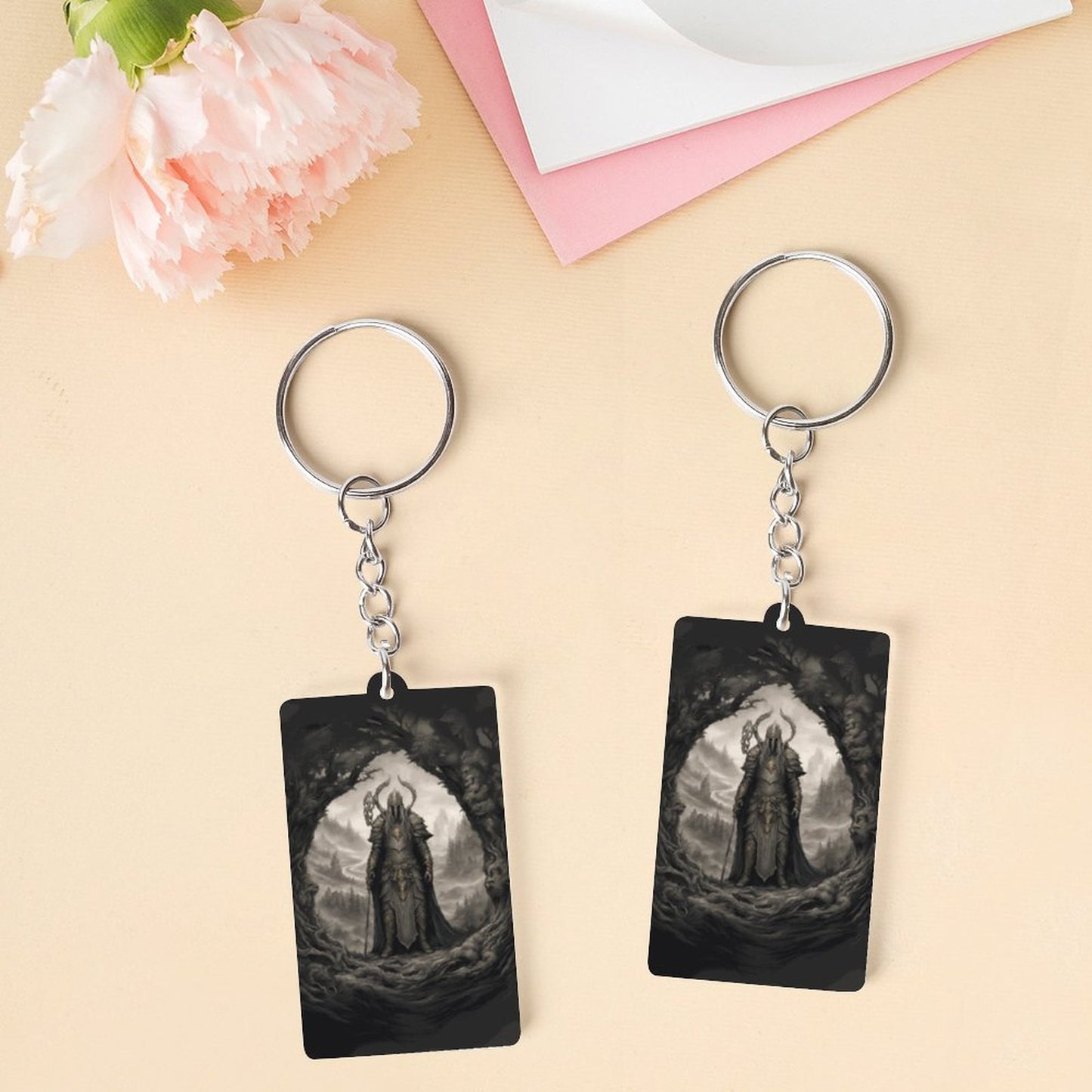 Warrior King Acrylic Keychain (Dual-sided Printing)