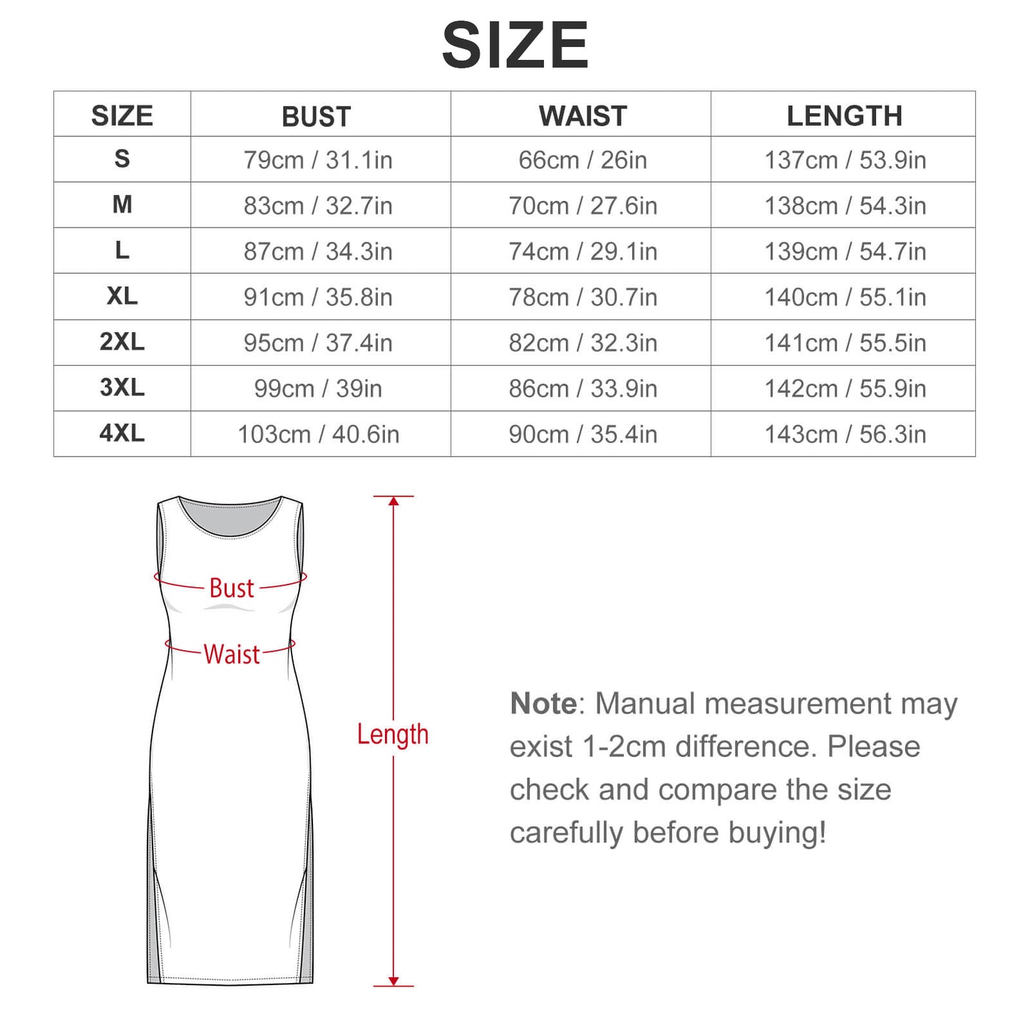 180gsm Slit Fitted Camisole Cheongsam(All-Over Printing)