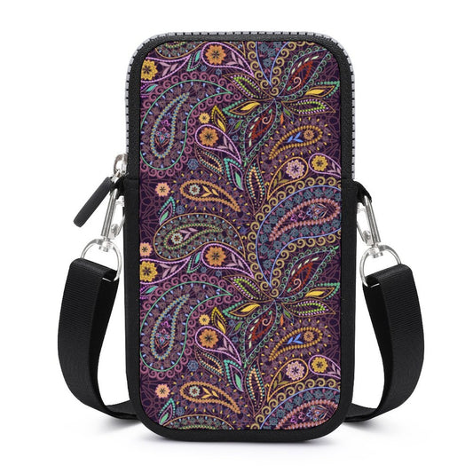 Paisley Passion Cell Phone Crossbody Pouch