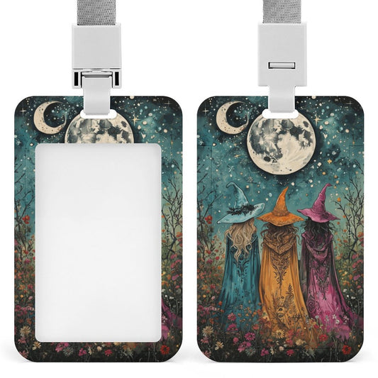 Boho Witches Vertical ID Badge Holder
