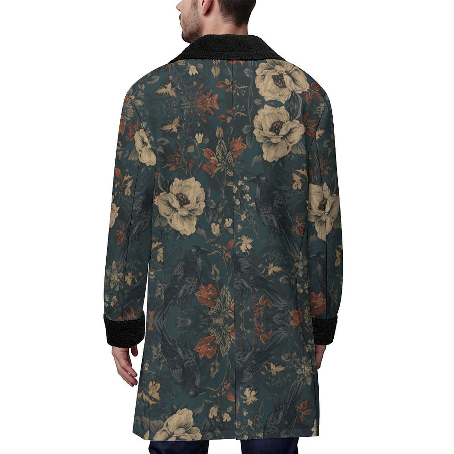 Dark Academia British Trench Coat - Edgar Allan Poe Inspired, Goth Menswear