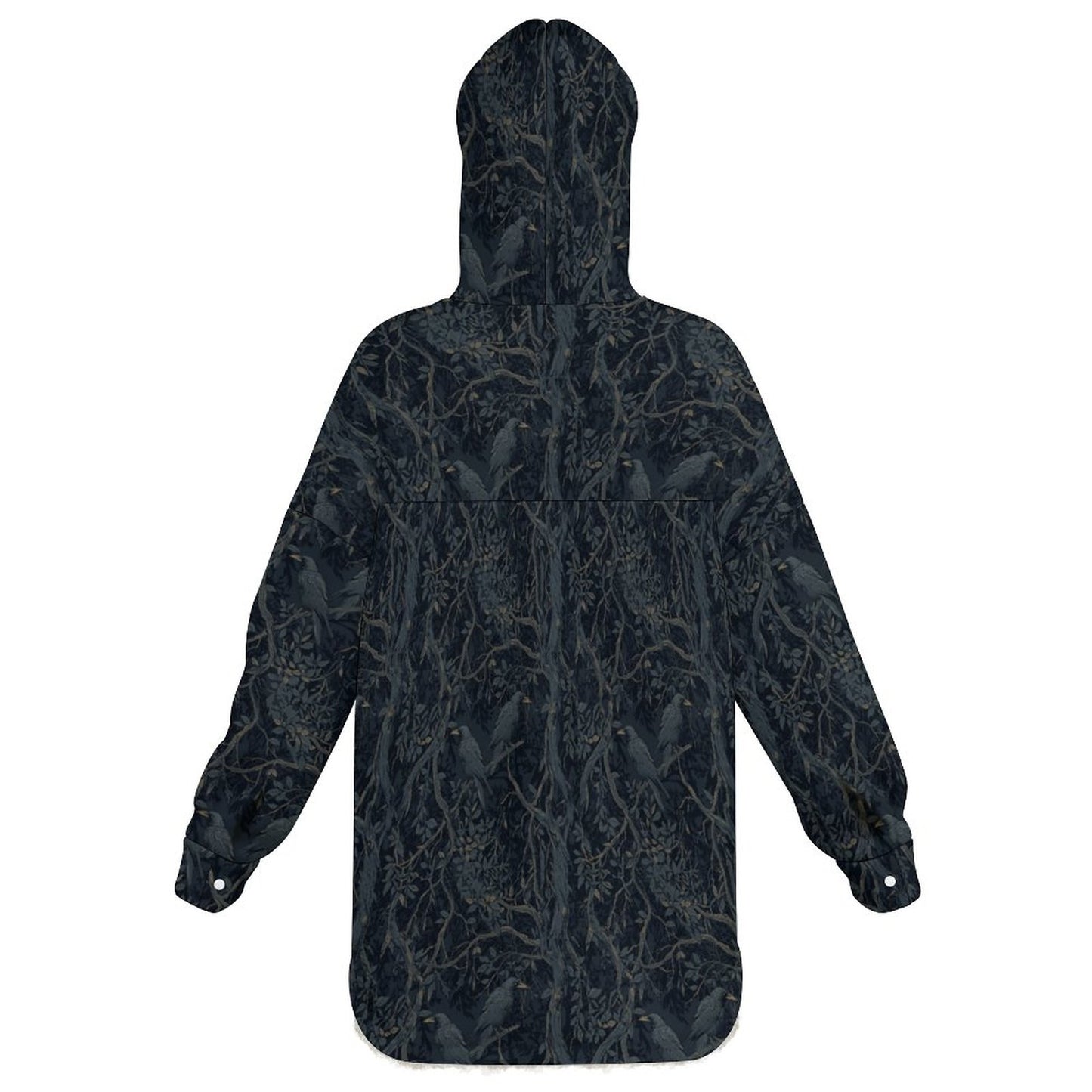 Willian Morris Inspired Crow Double-Layer Hooded Top - Gothic Apparel