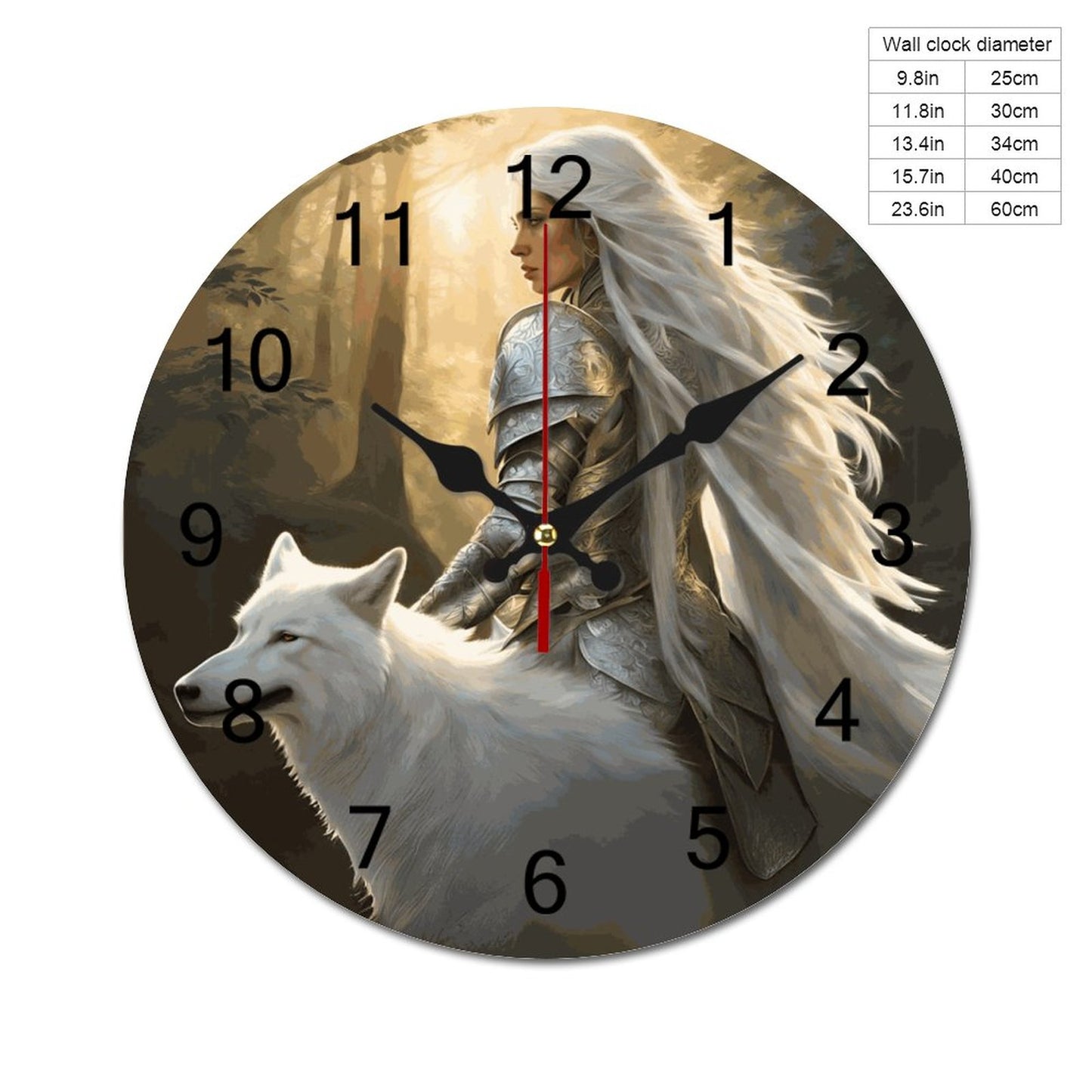 Fantasy Inspired Throne of Glass Concise Silent Wooden Wall Clock-9.84"x9.84"/ 25x25cm