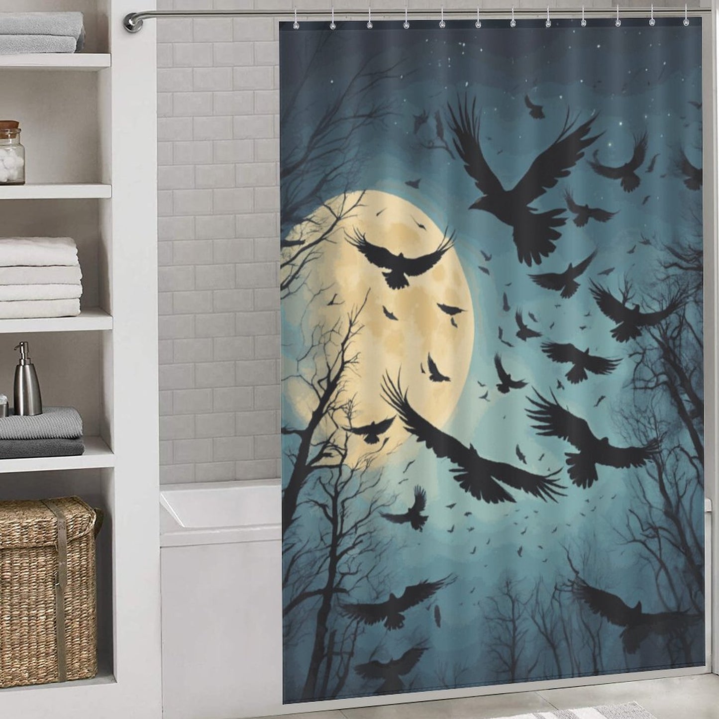 Flower Shower Curtain-66x72Inch (168x183cm)