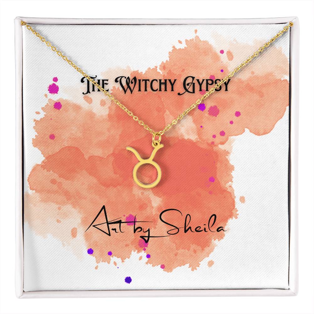 The Witchy Gypsy Zodiac Necklace, Art by Sheila