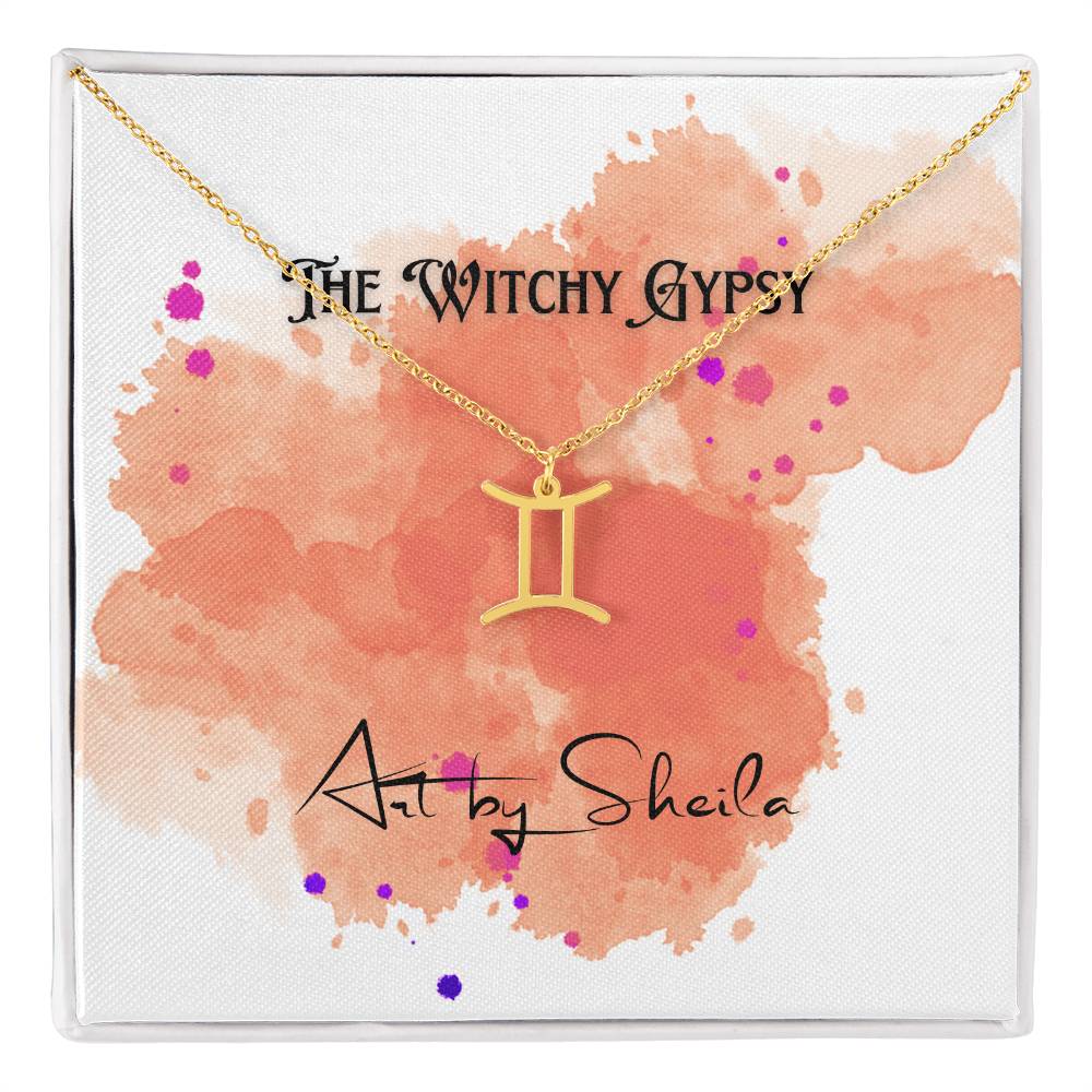 The Witchy Gypsy Zodiac Necklace, Art by Sheila