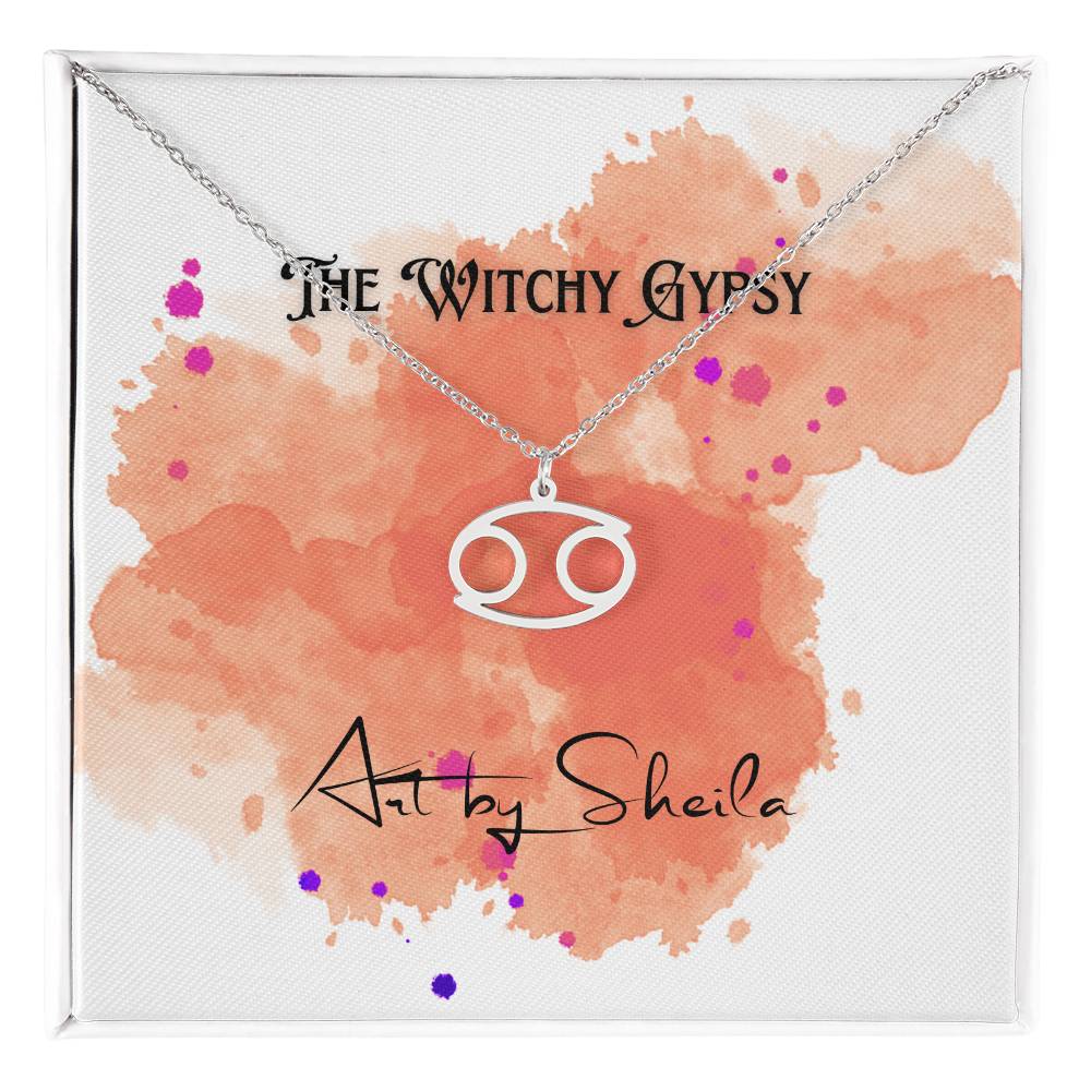 The Witchy Gypsy Zodiac Necklace, Art by Sheila