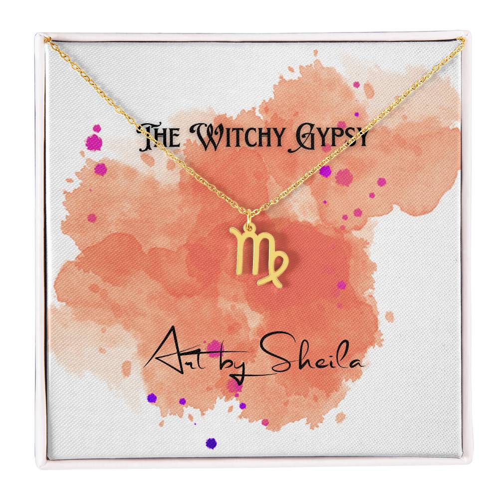 The Witchy Gypsy Zodiac Necklace, Art by Sheila